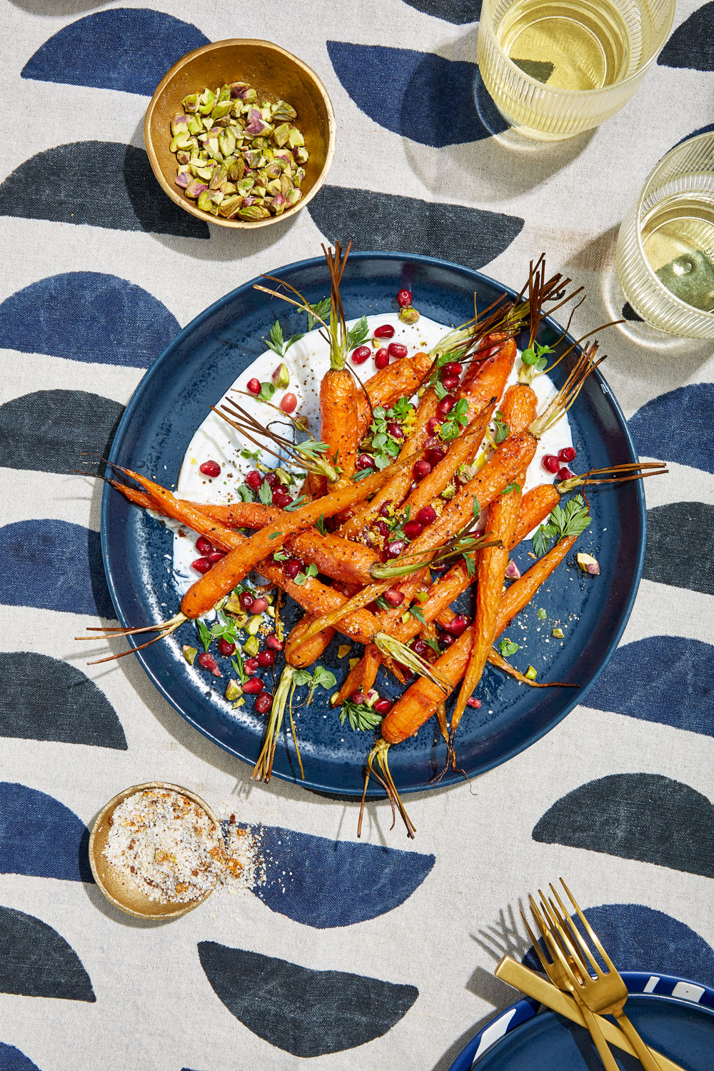 Roasted carrots with yogurt and white wines
