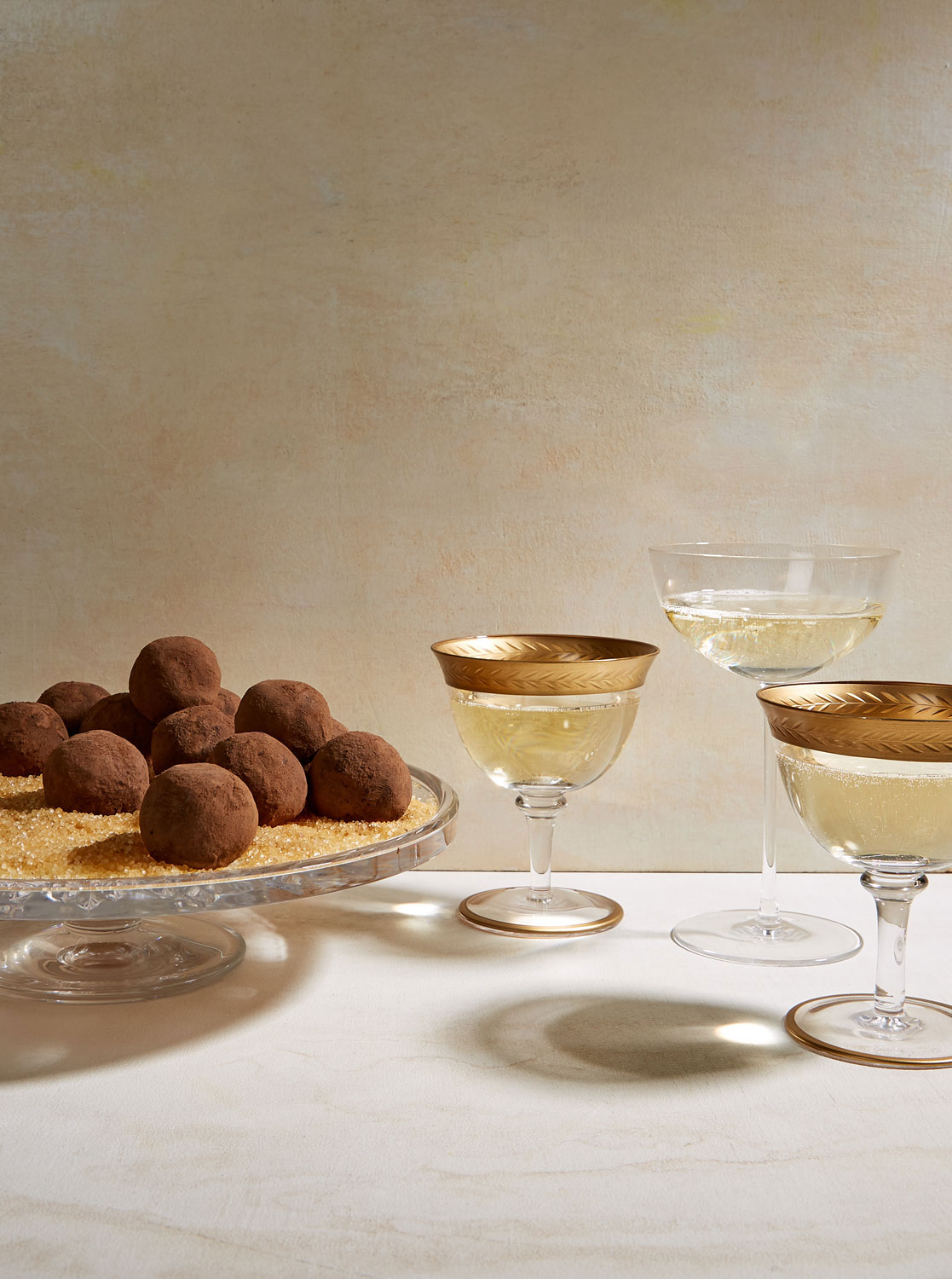 Champagne Coupes & Chocolate Truffles