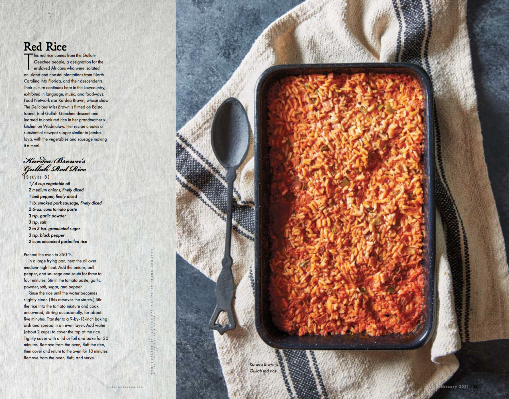Charleston Magazine Kardea Brown Red Rice