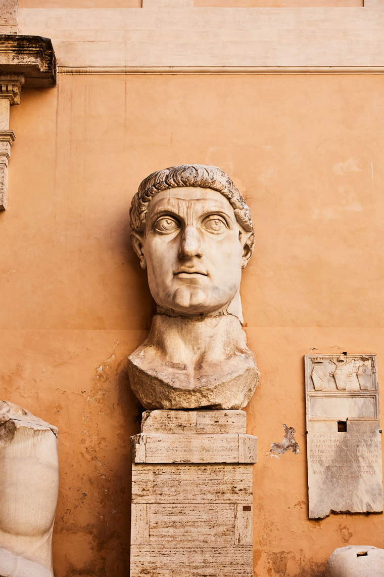 Constantine Sculpture Rome Italy