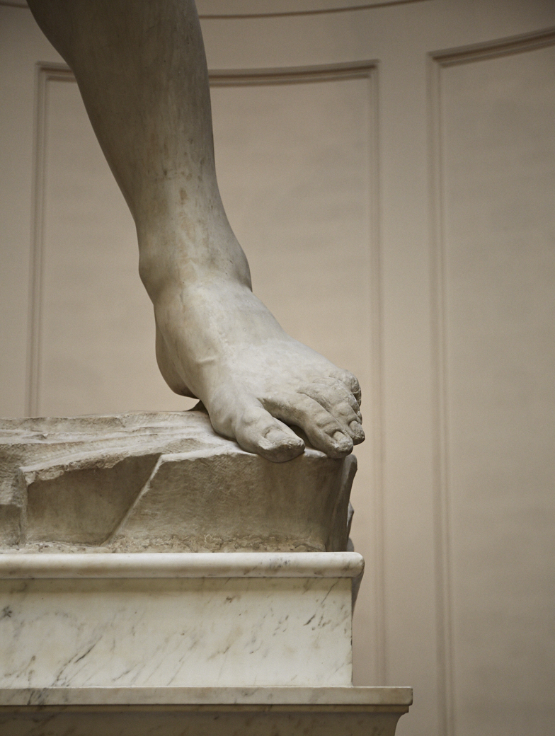 Statue of David Foot Detail