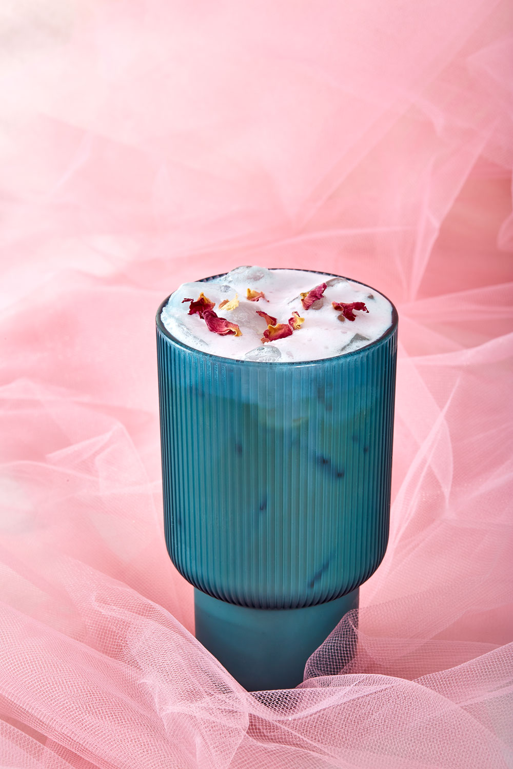 Frothy Hibiscus Cocktail