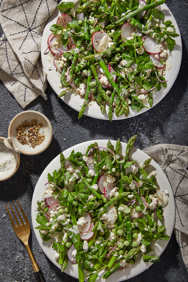 Grains and greens salads editorial food photography