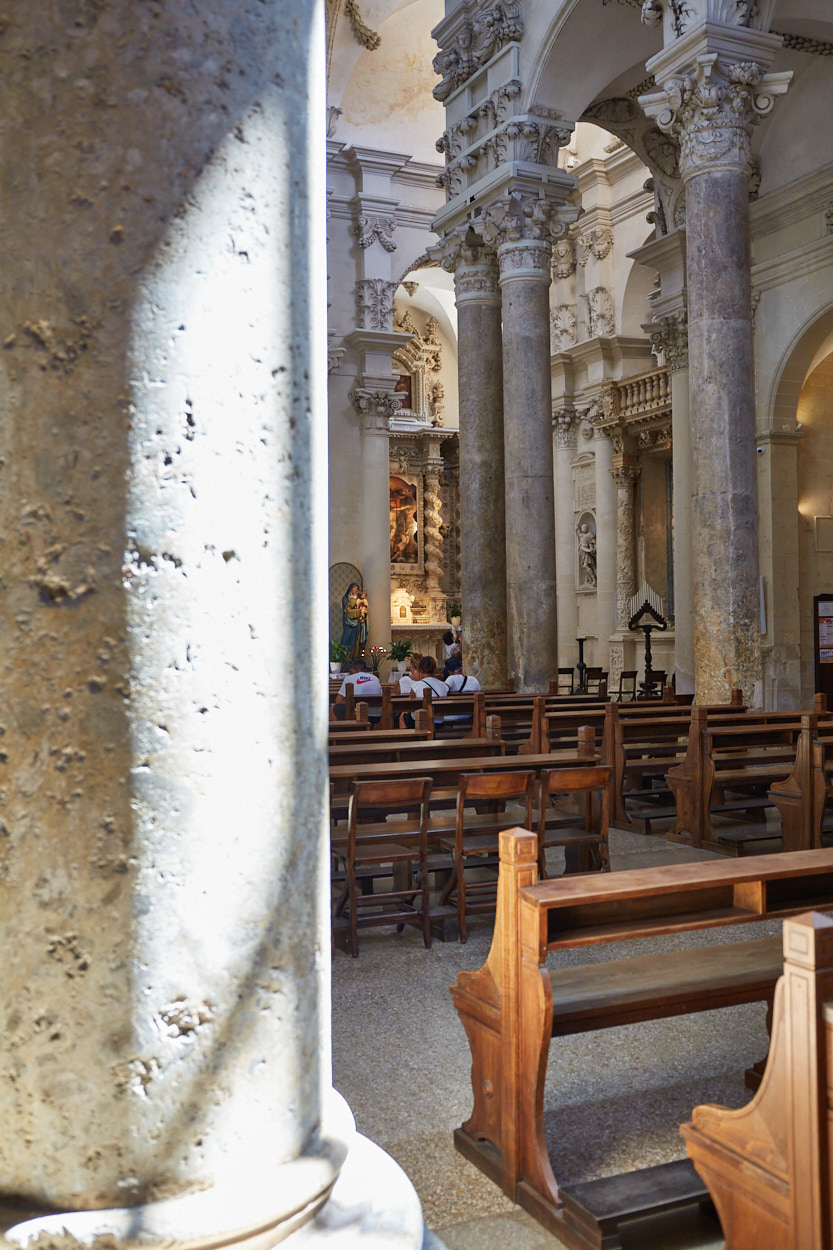 Church interior in Lecce