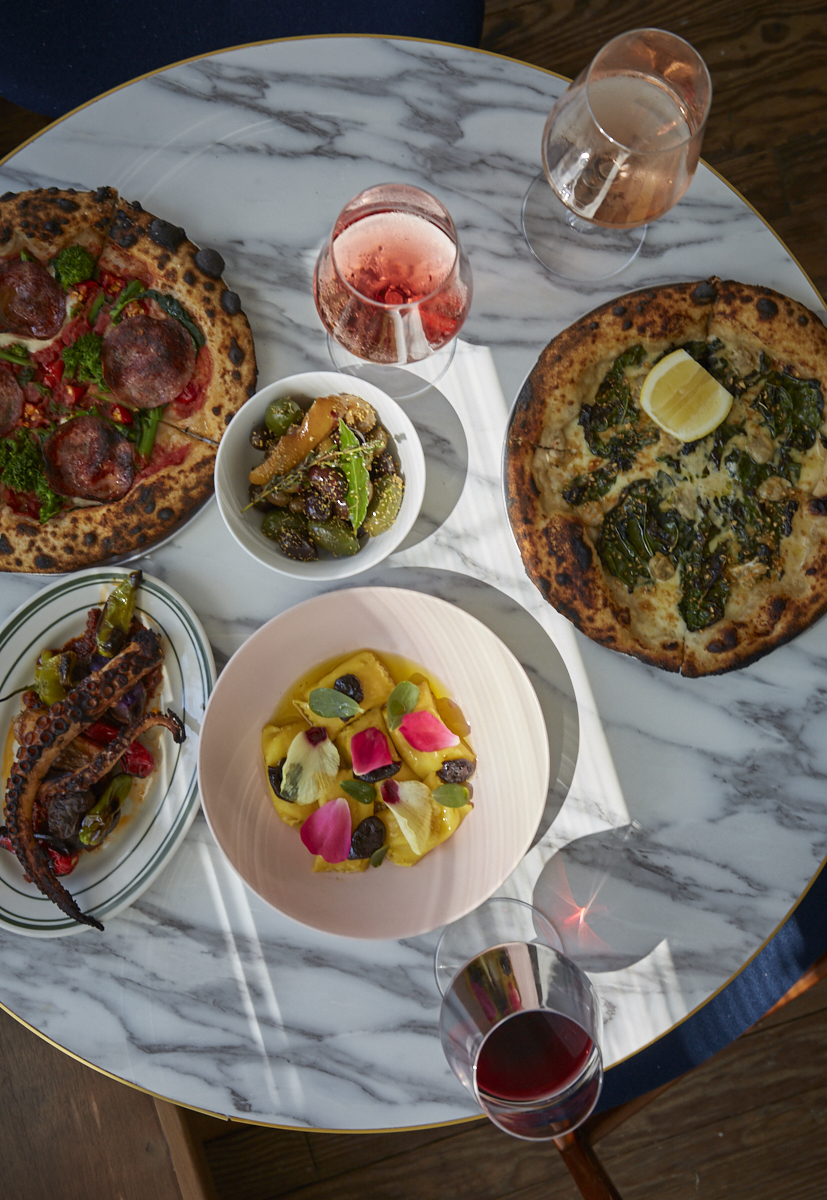 Meal spread at Renzo Restaurant